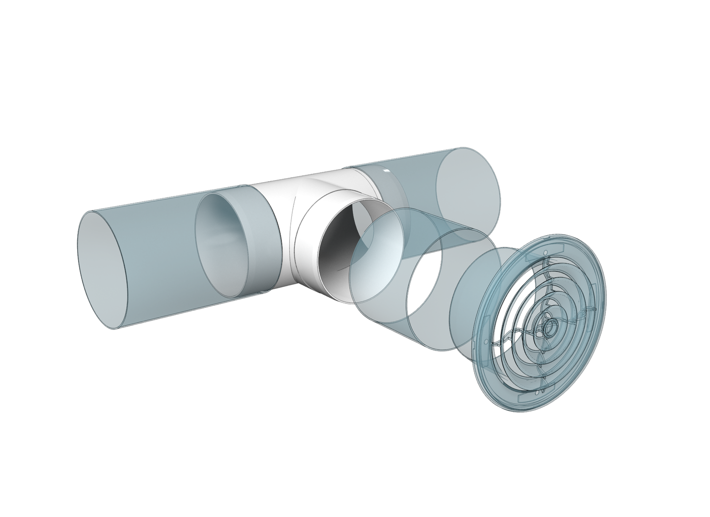 Model: T (Plastic Ducting Tee Piece)