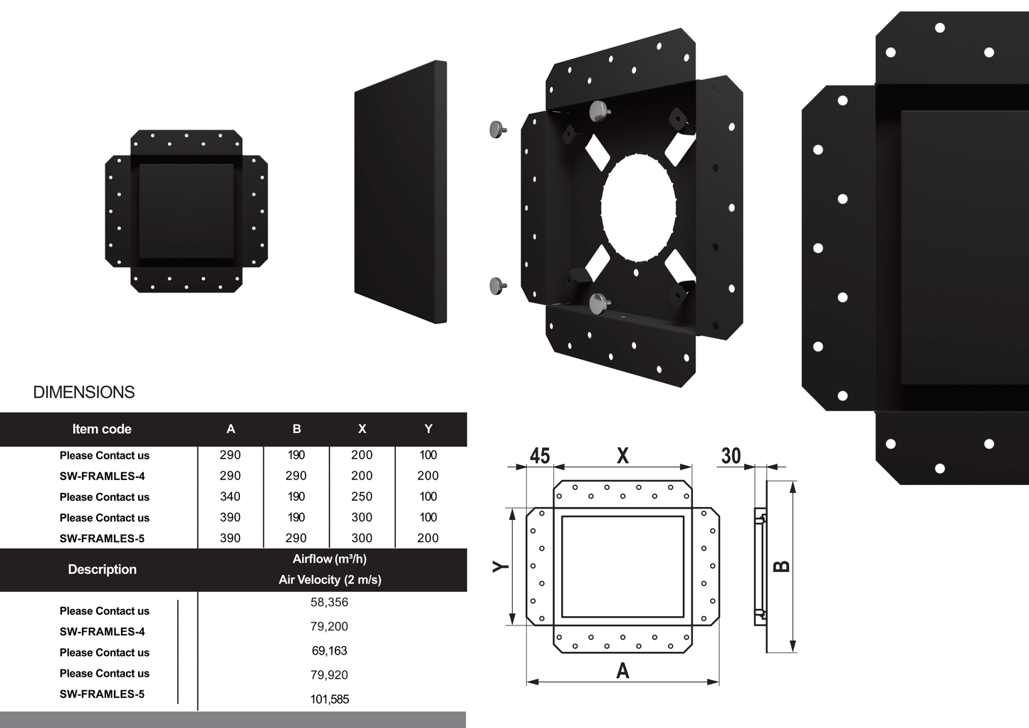 SW-FRAMLES - Frameless Invisible Ventilation Valve