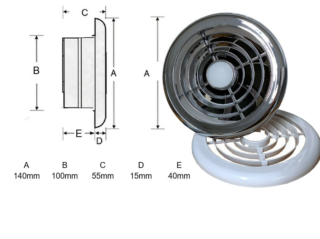 Model: SW-DC (DC Voltage Marine/Motor Home Fan)