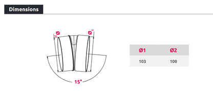 Model: 15D (Plastic 15 Degree Bend)
