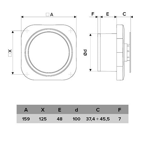 Model: SDISC (Wall/Ceiling Extractor Fan)